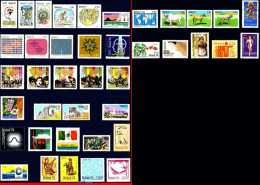 Ref. BR-Y1974-S BRAZIL 1974 - ALL COMMEMORATIVE STAMPSOF THE YEAR, ALL MNH, . 40V Sc# 1332~1374 - Años Completos