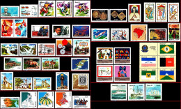 Ref. BR-Y1982-S BRAZIL 1982 - ALL COMMEMORATIVE STAMPSOF THE YEAR, 52V, MNH, . 52V Sc# 1783~1839 - Años Completos