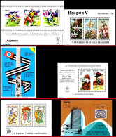 Ref. BR-Y1982-SS BRAZIL 1982 - ALL SOUVENIR SHEETS THEYEAR,SCOTT: 1789+92+1805+12+22A+40, MNH, FOOTBALL SOCCER 13V - Années Complètes