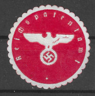 NAZI GERMANY WW2 3RD REICH REICHSPATENTAMT REICH PATENT OFFICE SIEGELMARKE  SEAL Vignette Cinderella - WO2