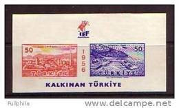 1956 TURKEY 25TH IZMIR INTERNATIONAL FAIR SOUVENIR SHEET MNH ** - Hojas Bloque