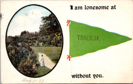 Iowa Traer I Am Lonesome Pennant Series 1917 - Other & Unclassified