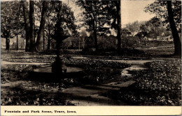 Iowa Traer Fountain And Park Scene 1912 - Altri & Non Classificati