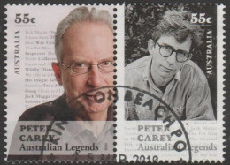 AUSTRALIA - USED - 2010 $1.10 Legends Of The Written Word - Peter Carey Pair - Used Stamps