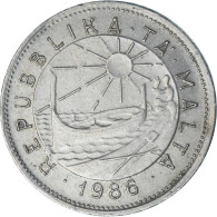 Monnaie, Malte, 25 Cents, 1986 - Malte