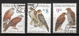 Tsjechie Mi 374,376 Roofvogels Gestempeld - Oblitérés