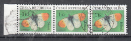 Tsjechie 2021 Mi Nr 1108. Vlinder, Butterfly, Anthocharis Cardamines, Oranjetipje, Serie Van 3 - Gebruikt