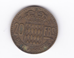 20 Francs Monaco 1950  TTB - 1949-1956 Old Francs