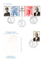 FRANCE / GENERAL DE GAULLE / DEUX CARTES COMMEMORATIVES DONT UNE POUR LA SOUSCRIPTION MEMORIAL - De Gaulle (Generale)