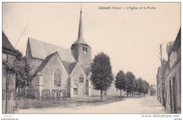 CPA   18  CLEMONT EGLISE ET POSTE    TB ETAT - Clémont