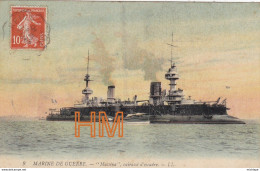 CPA   14/18    Marine  De Guerre  Masséna  Cuirassé D'escadre - 1914-18