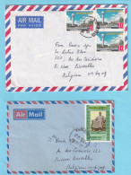 2 L  By Air Mail CHINA Taiwan  To Belgium  KAOHSIUNG 1980 & 1981 - Briefe U. Dokumente