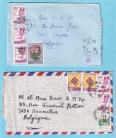 2 L  By Air Mail CHINA Taiwan  To Belgium  3 XI 1974 + TAICHUNG 1976 Bird - Storia Postale