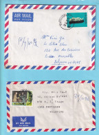 2 L  By Air Mail CHINA Taiwan  To Belgium  KAOHSIUNG 1979 + TAICHUNG 1977 - Lettres & Documents