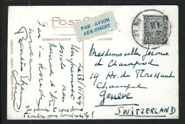 IRLANDE P.A. Ca.1960: CP Ill. Pour Genève (Suisse) - Poste Aérienne