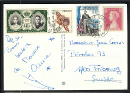 MONACO 1966: CP Ill. Pour Fribourg (Suisse) - Storia Postale