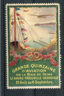 !!! VIGNETTE DU MEETING DU HAVRE TROUVILLE DE 1910 TYPE I NEUVE CHARNIERE - Aviación