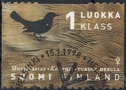 Finnland Finland Finlande - Amsel (Turdus Merula) (MiNr: 1415) 1998 - Gest Used Obl - Used Stamps