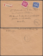 Belgique 1947 -Lettre Recommandée De Paturages  Vers Bruxelles. 1 Timbre Coin Rond .................. (EB) DC-11803 - 1929-1937 Heraldieke Leeuw