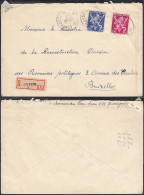 Belgique 1947 -Lettre Recommandée De Quaregnon  Vers Bruxelles......................................... (EB) DC-11804 - 1929-1937 Lion Héraldique