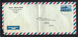 TURQUIE 1963: LSC De Istamboul à Genève (Suisse), Pliée - Luftpost