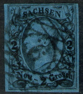 9 ZWICKAU Auf 2 Ngr. Blau - Sachsen Nr. 10 A - Sachsen