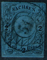 51 LEISNIG Auf 2 Ngr. Grauultramarin - Sachsen Nr. 10 C - Sachsen