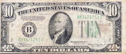 USA 10 Dollars, P-430Da (1934A) - FINE - NEW YORK ISSUE - Federal Reserve (1928-...)