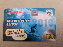 CARIBBEAN / Phonecard St Martin French BLA BLA  SURFER !! LA CARTE 2010, OFFERT  CLC-4 TIRAGE 1000  MINT **14963 ** - Antillen (Französische)