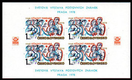 CZECHOSLOVAKIA 1978 Political Anniversaries Block MNH / **.   Michel Block 34 - Blocks & Sheetlets