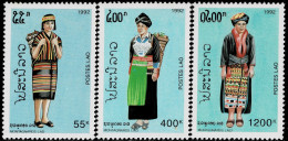 LAOS 1992 Mi 1326-1328 ETHNIC PEOPLE AND COSTUMES MINT STAMPS ** - Laos