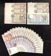 1000 Lire Verdi II° Tipo + Marco Polo + Montessori + 500 Lire Mercurio 36 Biglietti Spl/fds LOTTO 4732 - 1000 Lire