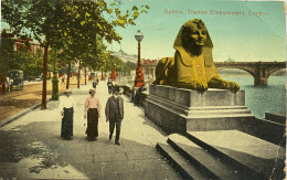 CPA - LONDON (Royaume-Uni). Sphinx, Thames Embankment - River Thames