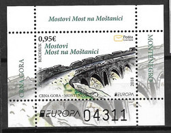 MONTENEGRO EUROPA CEPT 2018 Bloc/minisheet Neuf/mint/ungestemp. - 2018