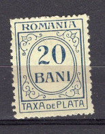 S2952 - ROMANIA ROUMANIE TAXE Yv N°37 * - Portomarken