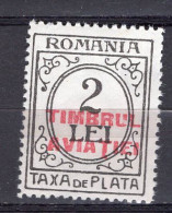 S2977 - ROMANIA ROUMANIE TAXE Yv N°87 * - Port Dû (Taxe)