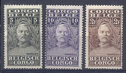 210038944  CONGO BELGA.  YVERT  Nº  35/136/144  */MH - Unused Stamps