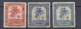 150025352  CONGO  BELGA. YVERT    Nº  228/231/232   */MH - Unused Stamps