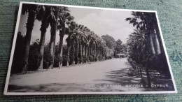 CYPRUS NICOSIA PUBLIC GARDEN FIELD POST OFFICE 164 POSTMARK 9-10-1953 TO MISS HARLEY CO NAAFI RAF MARHAM KINGS LYNN - Chypre