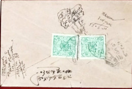 BRITISH INDIA HYDERABAD STATE 2 X 8p FRANKING On Hyderabad COVER, NICE CANC ON FRONT & BACK As Per Scan - Hyderabad