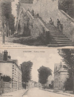 Delcampe - 2 CPA   45 PITHIVIERS ESCALIER DE LA POTERNE + FAUBOURG D'ORLEANS - Pithiviers