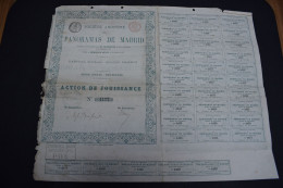 Société Anonyme Des Panoramas De Madrid 300.000 Francs 1880 - Tourism