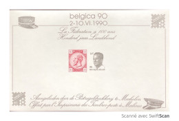 FEUILLET SOUVENIR COMMÉMORATIF DE L'EXPOSITION BELGICA 90 - 1981-1990