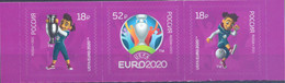 2021. Russia, UEFA European Football Cup EURO-2020, 3v, Mint/** - Unused Stamps