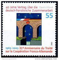 Emission Commune France Allemagne 2003 40e Anniversaire Traité De L'Elysée Coopération Tomi Ungerer Yvert N°2139 - Emisiones Comunes