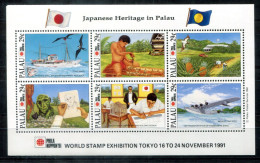 PALAU 494-499 KB (1) Mnh - Schiff, Flugzeug, Ship, Plane, Bateau, Avion, Philanippon '91 - PALAOS - Palau