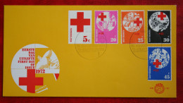FDC E121 121 Red Cross Rotes Kreuz Croix NVPH 1015-1019 1972 Without Address NEDERLAND NIEDERLANDE NETHERLANDS - FDC