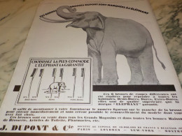 ANCIENNE PUBLICITE LES BONNE BROSSE MARQUEES A L ELEPHANT DUPONT 1926 - Otros & Sin Clasificación