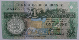 Guernsey 1 Pound P52d N.D. 2022 UNC Prefix AA - Guernsey