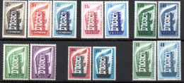 1635. EUROPA 1956 COMPLETE YEAR 6 SETS MNH - 1956